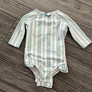 Minnow x sister parish 0-6m girls swimsuit rash guard
